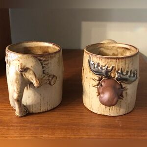Giftcraft Vintage 3D Ceramic Mug with Moose stuck in Tree